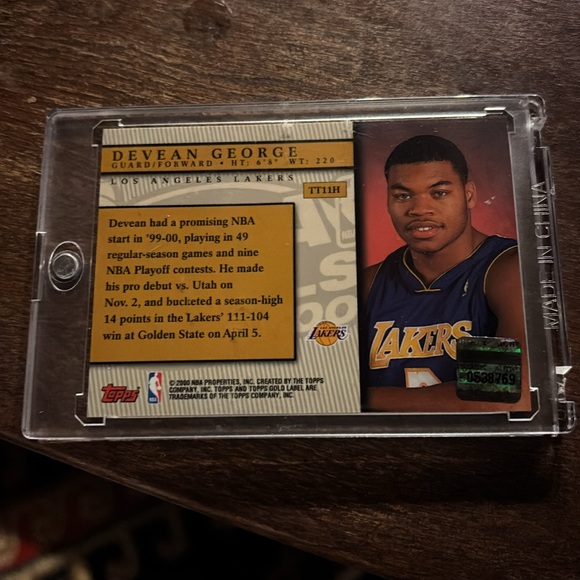 Lakers game worn NBA finals jersey patch LA Lakers mem! 2000-01 Topps! Mint! - Picture 2 of 2